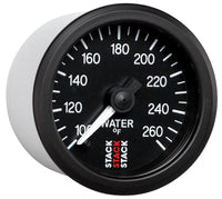 Autometer Stack 52mm 100-260 Deg F 1/8in NPTF Male Pro Stepper Motor Water Temp Gauge - Black - Burkken Auto Parts
