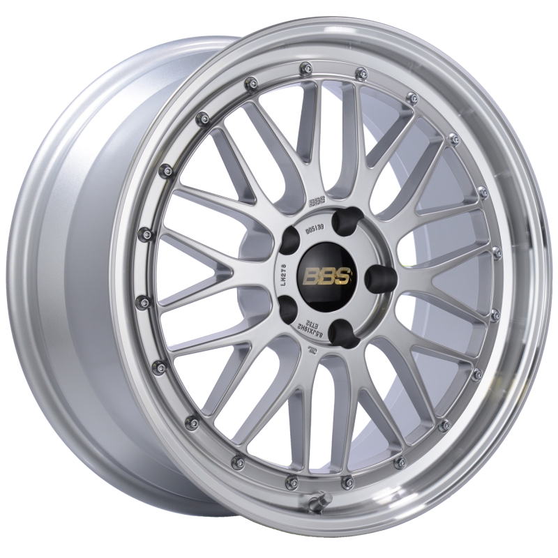 BBS LM 20x10 5x120 ET45 Diamond Silver Center Diamond Cut Lip Wheel -82mm PFS/Clip Required - Burkken Auto Parts