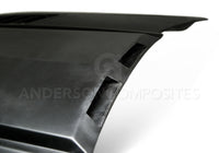 Anderson Composites 15-16 Ford Mustang (Excl. GT350/GT350R) Ram Air Fiberglass Hood - Burkken Auto Parts