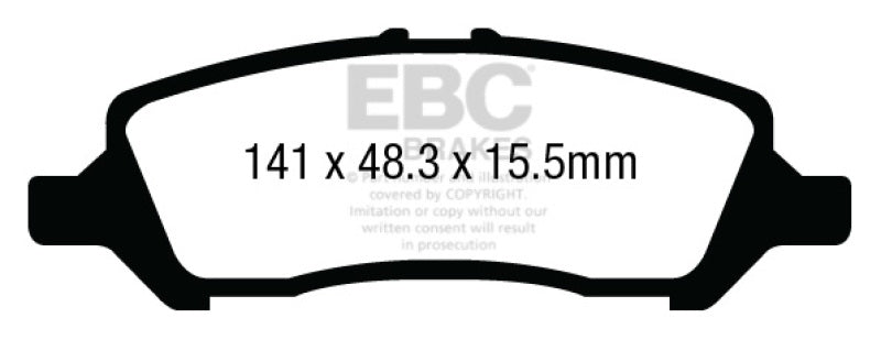 EBC 12+ Dodge Dart 1.4 Turbo Greenstuff Rear Brake Pads - Burkken Auto Parts