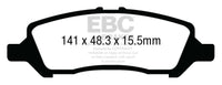 EBC 12+ Dodge Dart 1.4 Turbo Greenstuff Rear Brake Pads - Burkken Auto Parts
