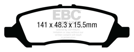 EBC 12+ Dodge Dart 1.4 Turbo Greenstuff Rear Brake Pads - Burkken Auto Parts