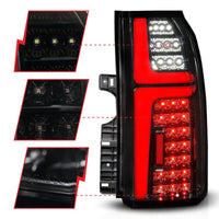ANZO 15-20 Chevrolet Tahoe Sequential LED Tube Taillights Black - Burkken Auto Parts