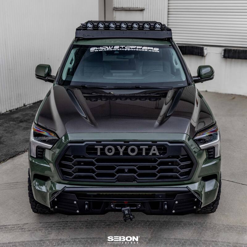 Seibon 22-23 Toyota Tundra OE Style Carbon Fiber Hood - Burkken Auto Parts