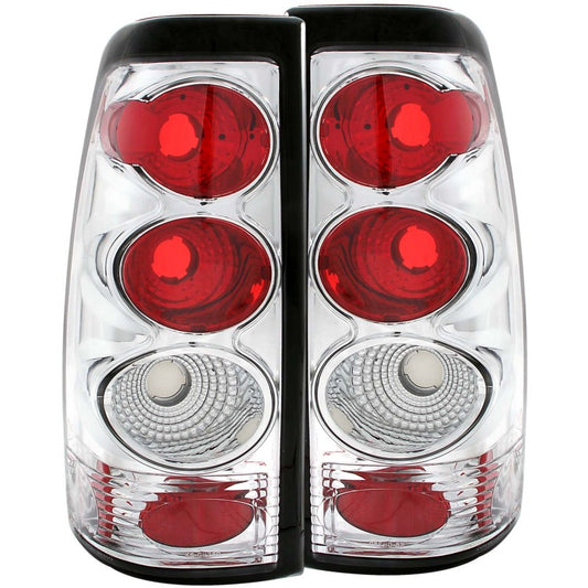 ANZO 1999-2002 Chevrolet Silverado 1500 Taillights Chrome - Burkken Auto Parts