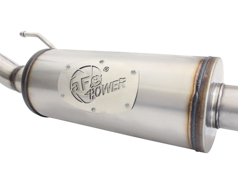 aFe MACHForce XP 2-1/2in SS-409 Cat-Back Exhausts w/ 18in Muffler 07-17 Jeep Wrangler V6-3.6L - Burkken Auto Parts
