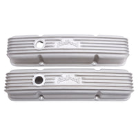Edelbrock Valve Cover Classic Series Chevrolet 1959-1986 262-400 CI V8 w/ Oil Fill Hole Satin - Burkken Auto Parts