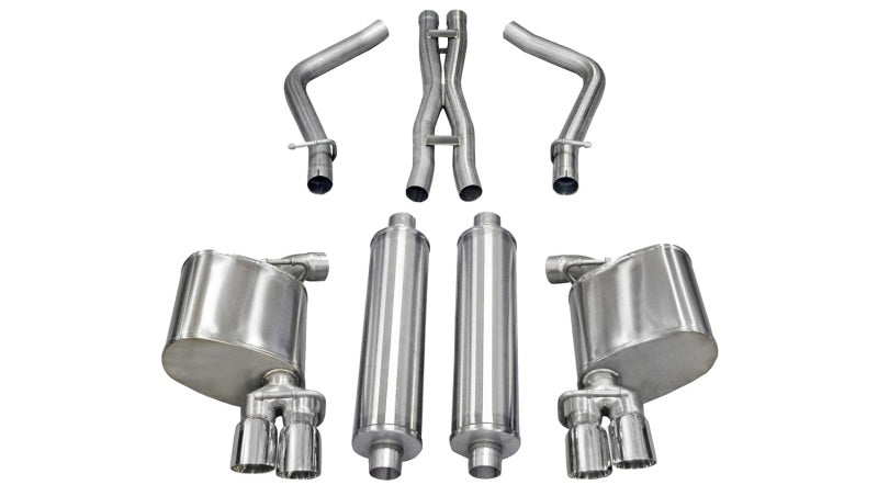 Corsa 2011-2013 Dodge Charger R/T 5.7L V8 Polished Sport Cat-Back Exhaust - Burkken Auto Parts