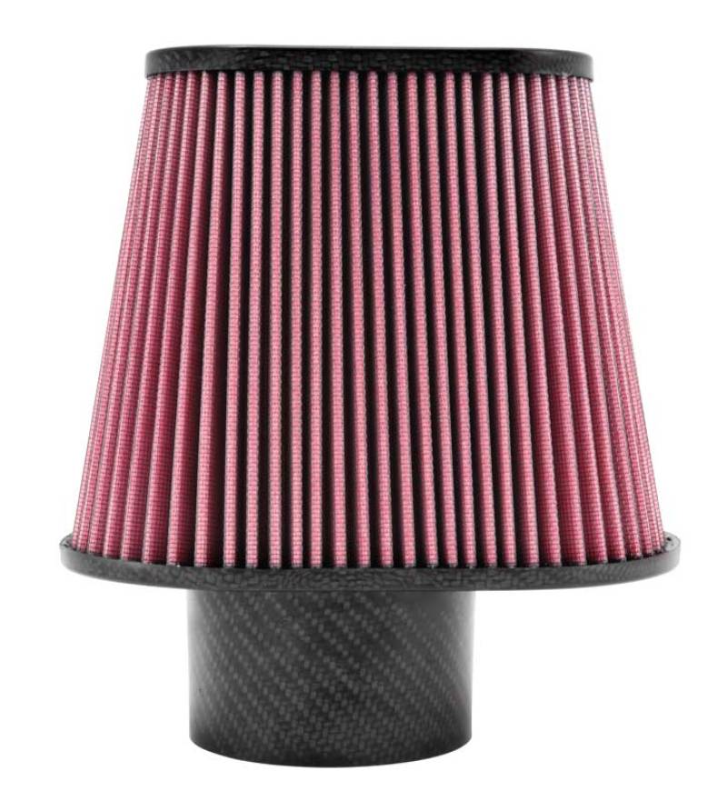 K&N Universal Air Filter 3 11/16in Flange x 8 3/4 x 5 1/2in Base x 6 3/8 x 3 3/16in Top x 7in Height - Burkken Auto Parts