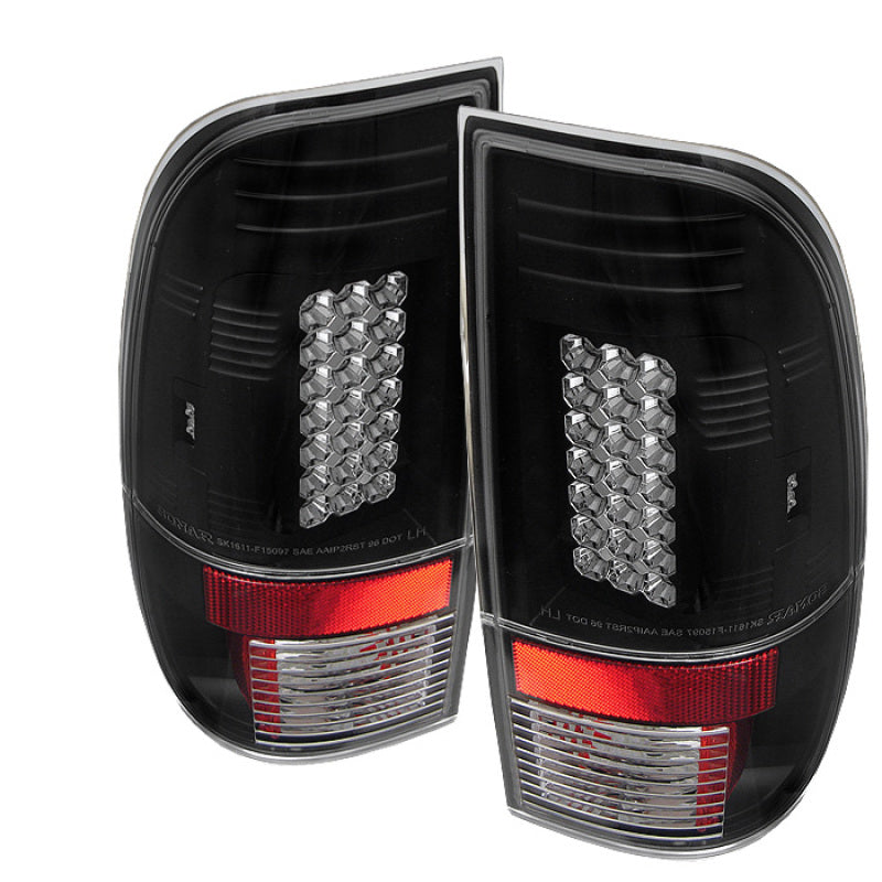 Spyder Ford F150 side 97-03/F250/350/450 Super Duty 99-07 LED Tail Lights Blk ALT-YD-FF15097-LED-BK - Burkken Auto Parts