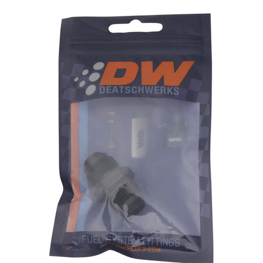 DeatschWerks 8AN Male Flare to 8AN Male Flare Coupler - Anodized Matte Black