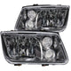 ANZO 1999-2005 Volkswagen Jetta Crystal Headlights Black w/o Bulbs - Burkken Auto Parts