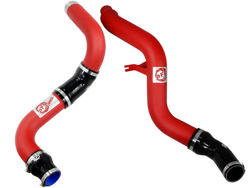 aFe Bladerunner 3in Red Intercooler Hot and Cold Side Tubes 14-15 Dodge Ram 1500 EcoDiesel V6 3.0L - Burkken Auto Parts
