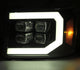 AlphaRex 07-14 GMC 2500HD NOVA LED Proj Headlight Plank Style Matte Blk w/Activ Light/Seq Signal/DRL - Burkken Auto Parts