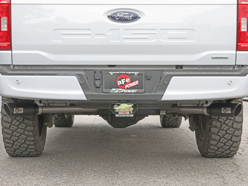 aFe Vulcan 3in 304 SS Cat-Back Exhaust 2021 Ford F-150 V6 2.7L/3.5L (tt)/V8 5.0L w/ Black Tips - Burkken Auto Parts