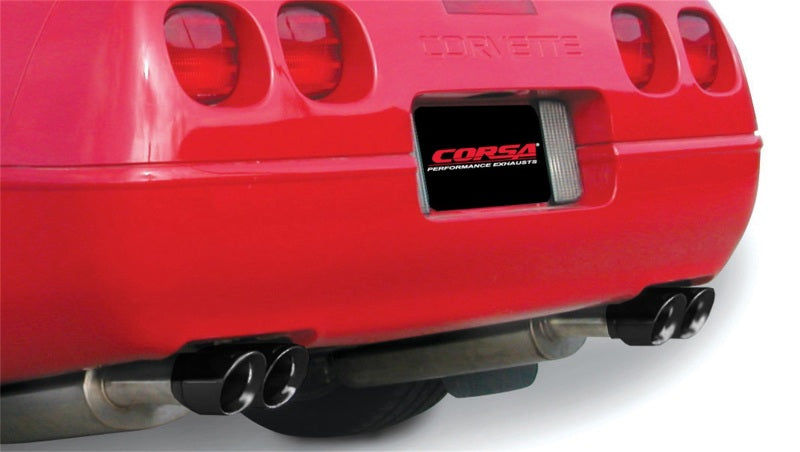 Corsa 1990-1995 Chevrolet Corvette C4 ZR1 5.7L V8 LT5 Black Sport Cat-Back Exhaust - Burkken Auto Parts