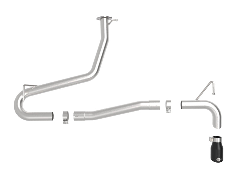 aFe Takeda 2.5in 304 SS Axle-Back Exhaust w/o Muffler w/BlackTips 18-22 Hyundai Kona L4-1.6L (t) AWD - Burkken Auto Parts