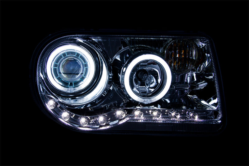 ANZO 2005-2010 Chrysler 300C Projector Headlights w/ Halo Chrome (CCFL) G2 - Burkken Auto Parts