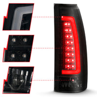 ANZO 1999-2000 Cadillac Escalade LED Taillights Black Housing Smoke Lens Pair - Burkken Auto Parts