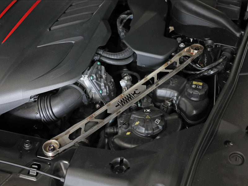 aFe CONTROL 304 Stainless Steel Front Suspension Strut Brace Raw - Toyota GR Supra (A90) 20-21 - Burkken Auto Parts