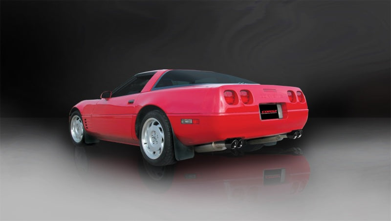 Corsa 1990-1995 Chevrolet Corvette C4 ZR1 5.7L V8 LT5 Black Sport Cat-Back Exhaust - Burkken Auto Parts