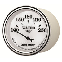 AutoMeter Gauge Water Temp 2-1/16in. 250 Deg. F Elec Old Tyme White II - Burkken Auto Parts
