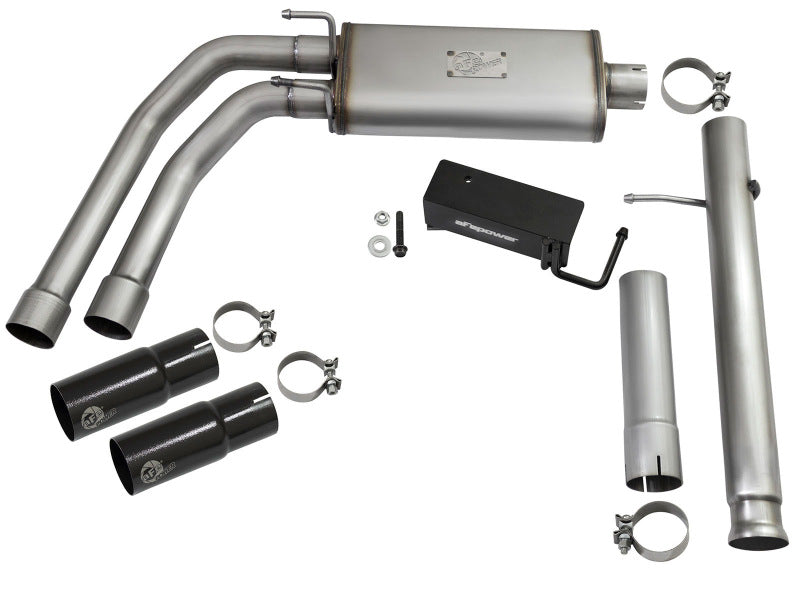 aFe Rebel Series CB 3in Middle Side Exit SS Exht w/ Black Tips 09-16 Chevy Silverado/GMC Sierra 1500 - Burkken Auto Parts
