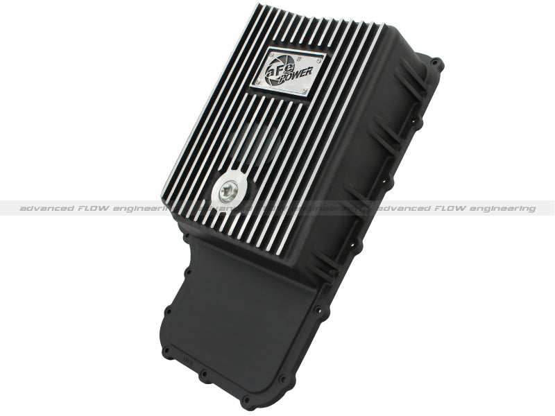 aFe Power Transmission Pan Black Machined 11-14 Ford 6R140 Trucks V8 6.7L (td) - Burkken Auto Parts