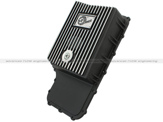 aFe Power Transmission Pan Black Machined 11-14 Ford 6R140 Trucks V8 6.7L (td) - Burkken Auto Parts
