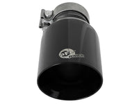 aFe MACH Force-Xp Univ 304 SS Double-Wall Clamp-On Exhaust Tip - Black - 3in Inlet - 4.5in Outlet - Burkken Auto Parts