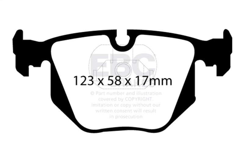 EBC 01-07 BMW M3 3.2 (E46) Redstuff Rear Brake Pads - Burkken Auto Parts