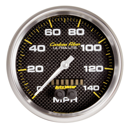 Autometer Ultra-Lite Carbon Fiber 5in 140 MPH In-Dash Full Sweep GPS Speedometer - Burkken Auto Parts