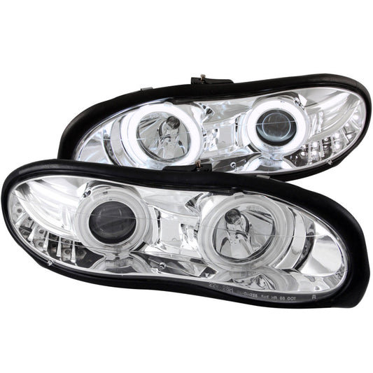 ANZO 1998-2002 Chevrolet Camaro Projector Headlights w/ Halo Chrome - Burkken Auto Parts