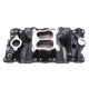 Edelbrock Manifold SBC Performer Air Gap Black - Burkken Auto Parts