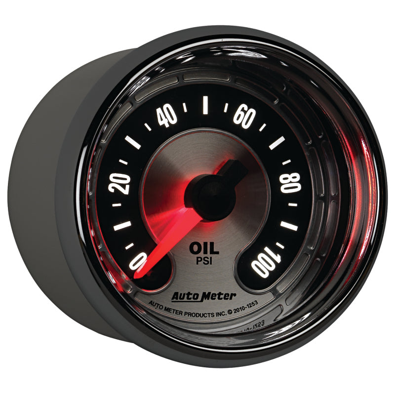 Autometer American Muscle 52mm Full Sweep Electric 0-100 PSI Oil Pressure Gauge - Burkken Auto Parts