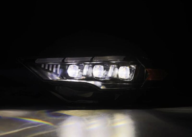 AlphaRex 18-20 Ford Mustang NOVA LED Proj Headlights Black w/Activ Light/Seq Signal/Switch DRL - Burkken Auto Parts