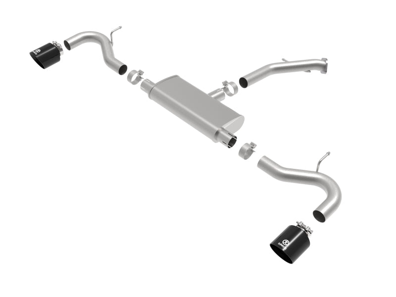 aFe Takeda Series 2.5in 409 SS Axle-Back Exhaust 18-20 Hyundai Elantra GT L4-1.6L(t) w/ Black Tips - Burkken Auto Parts