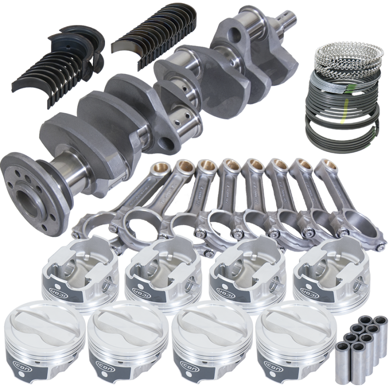 Eagle Chevy LT1 350 1Pc 3.750in Crank 6.000in I-Beam Rods -18cc 4.000in Pistons Rotating Assembly - Burkken Auto Parts