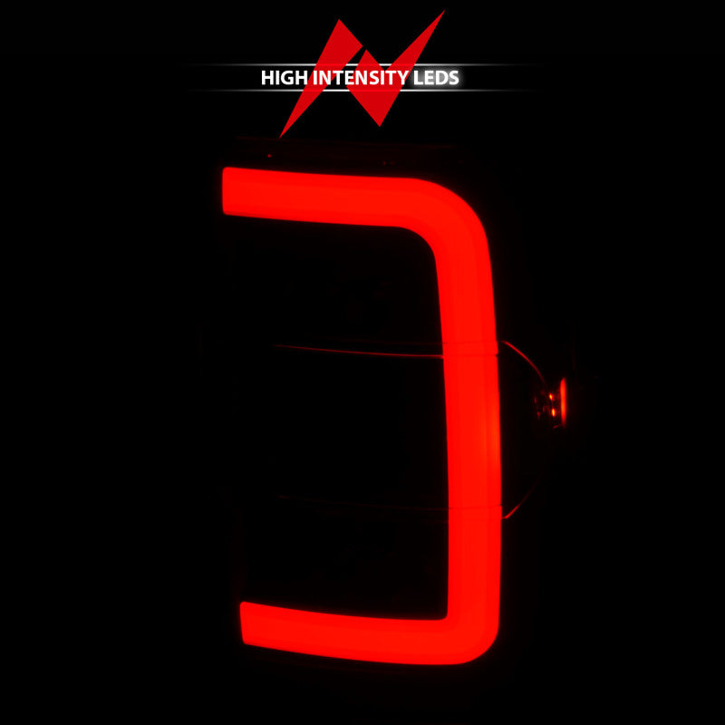ANZO 2001-2011 Ford  Ranger LED Tail Lights w/ Light Bar Black Housing Clear Lens - Burkken Auto Parts