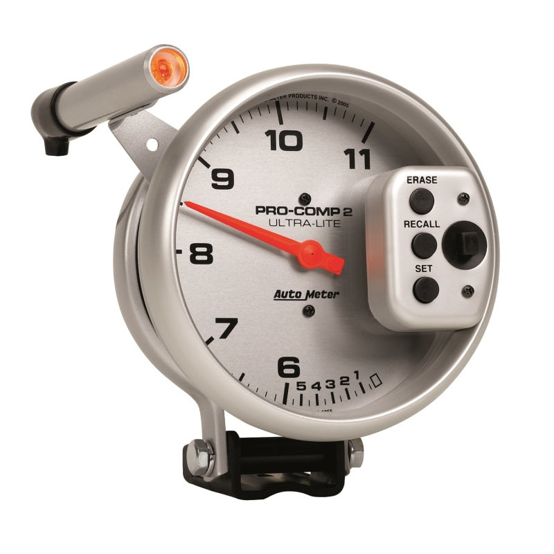 Autometer Ultra-Lite 5 inch 11000 RPM Dual Range w/ Shift-Lite and Memory Tach - Burkken Auto Parts