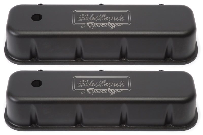 Edelbrock Valve Cover Victor Series Chevrolet 1965 and Later 396-502 V8 Tall Black - Burkken Auto Parts