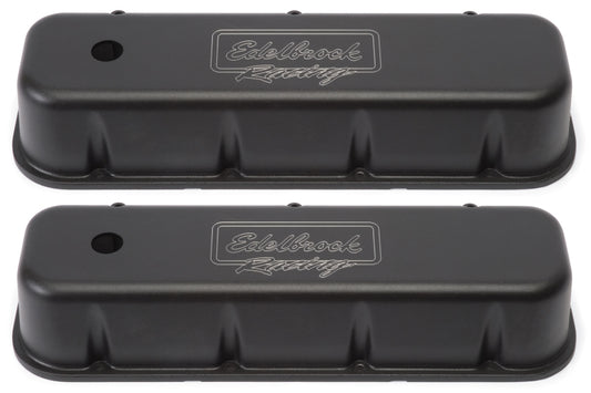 Edelbrock Valve Cover Victor Series Chevrolet 1965 and Later 396-502 V8 Tall Black - Burkken Auto Parts