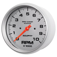 Autometer Marine Silver Ultra-Lite 5in 10K RPM In-Dash Tachometer Gauge - Burkken Auto Parts