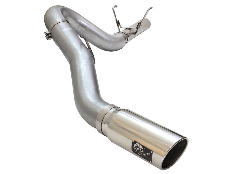 aFe MACHForce XP Exhaust Large Bore 5in DPF-Back Alu. 13-15 Dodge Trucks L6-6.7L (td) *Polish Tip - Burkken Auto Parts