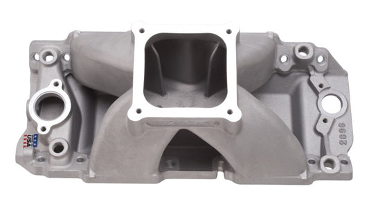Edelbrock Manifold BBC Short Deck Super Victor 565 Conventional Rect Port Heads - Burkken Auto Parts