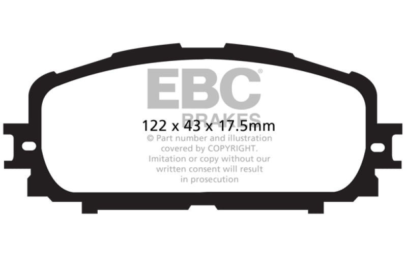 EBC 12+ Toyota Yaris 1.5 Greenstuff Front Brake Pads - Burkken Auto Parts