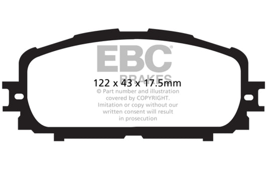 EBC 12+ Toyota Yaris 1.5 Greenstuff Front Brake Pads - Burkken Auto Parts