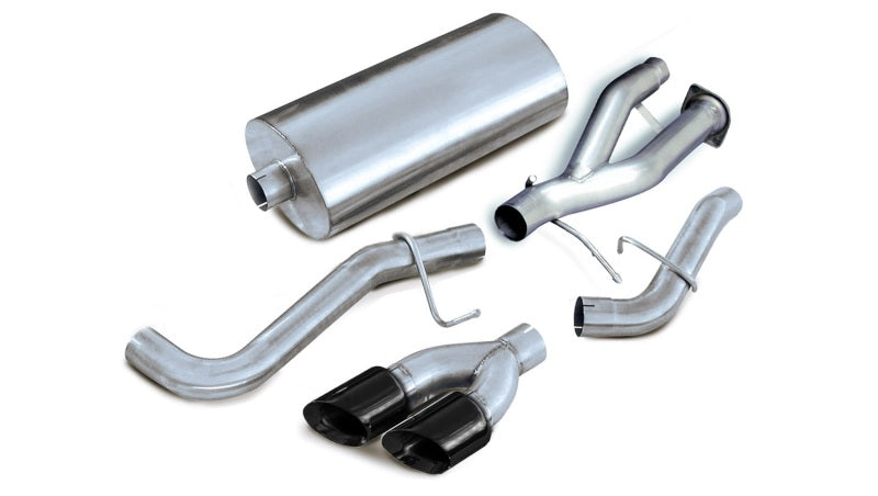 Corsa 2002-2006 Cadillac Escalade 6.0L V8 3in Cat-Back Single Side w Twin 4in Black Pro-Series Tips - Burkken Auto Parts