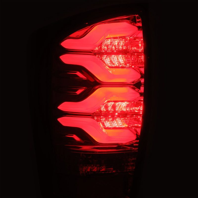 AlphaRex 16-20 Toyota Tacoma PRO-Series LED Tail Lights Jet Black - Burkken Auto Parts