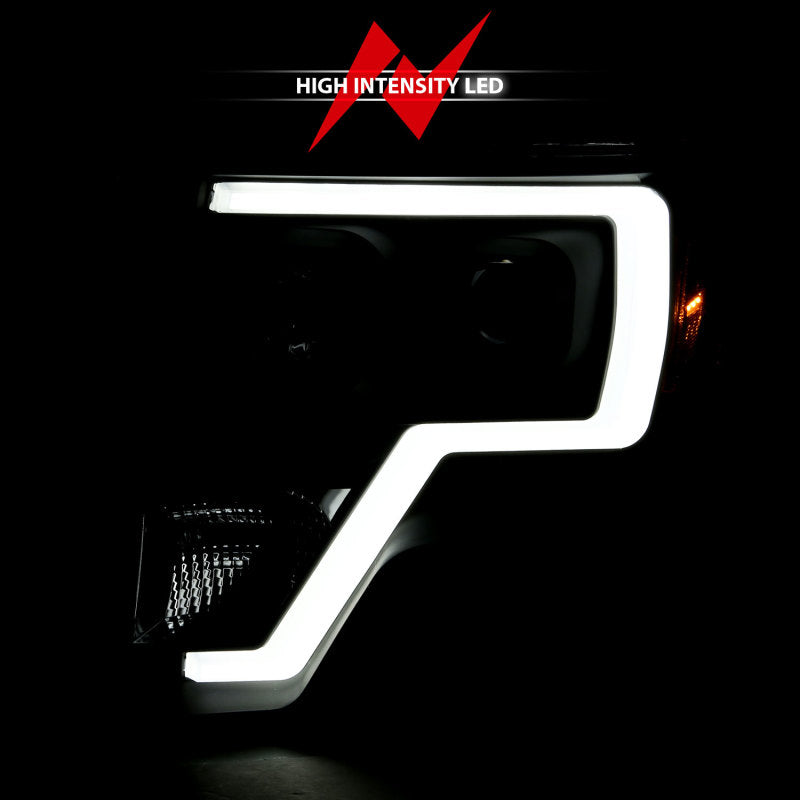 ANZO 2009-2014 Ford F-150 Projector Light Bar H.L Black Amber - Burkken Auto Parts